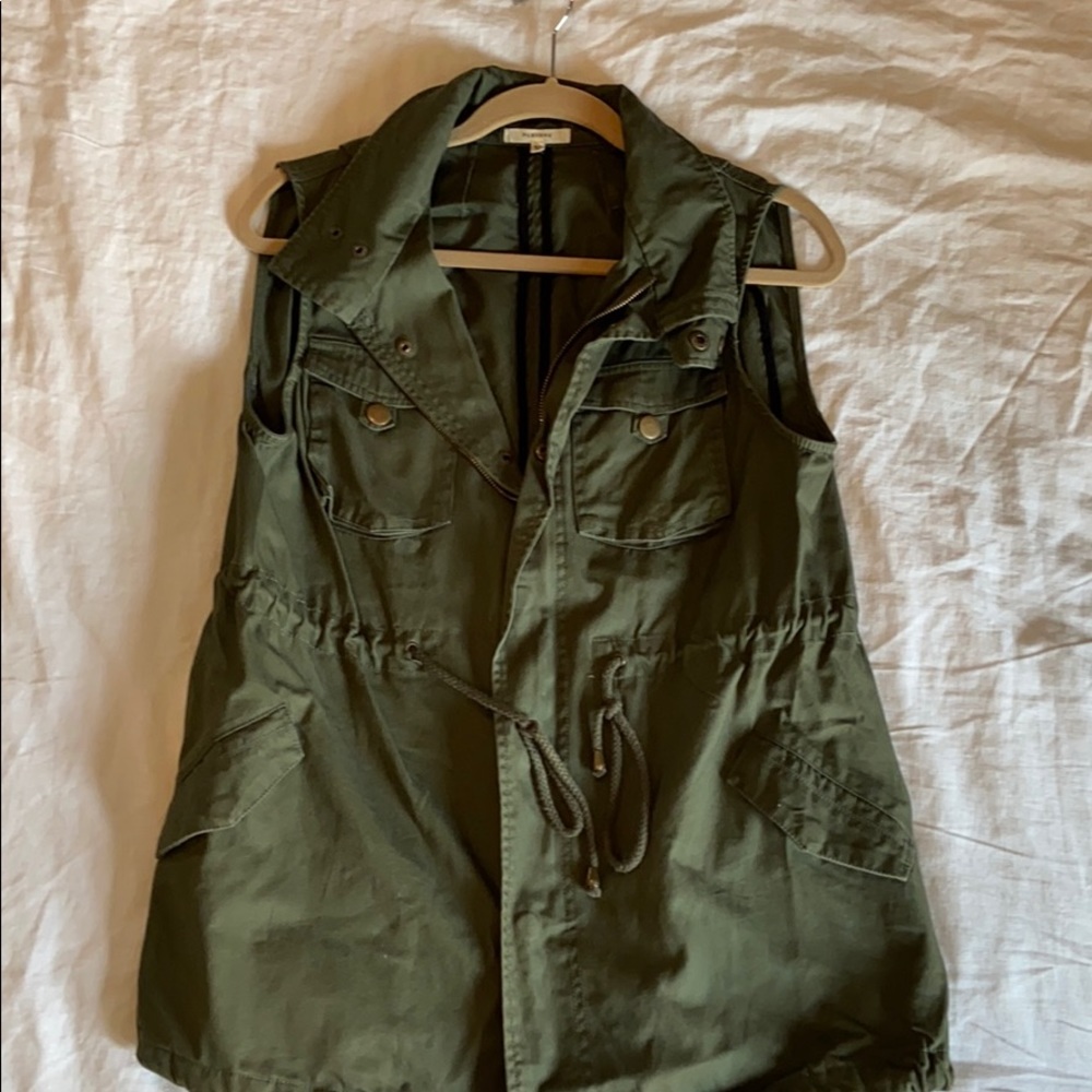 Olive utility style vest